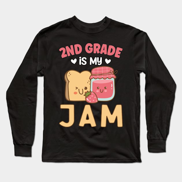 2nd grade is my Jam | Funny First Day of School Teacher Girls & Boys Long Sleeve T-Shirt by TeePalma